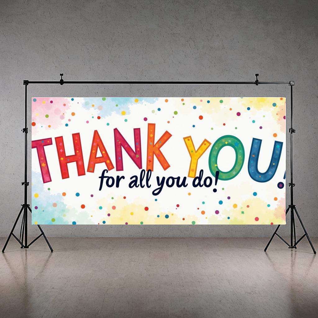 Partybanner Lustiges Thema Dankesbanner Sternmuster Dankbar-Banner für Heimdeko Kundenwertschätzungs-Event Dekoration