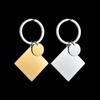 Trendy DIY Laser Engraved Stainless Steel Keychain Ornaments: Round & Square Calendar Pendants