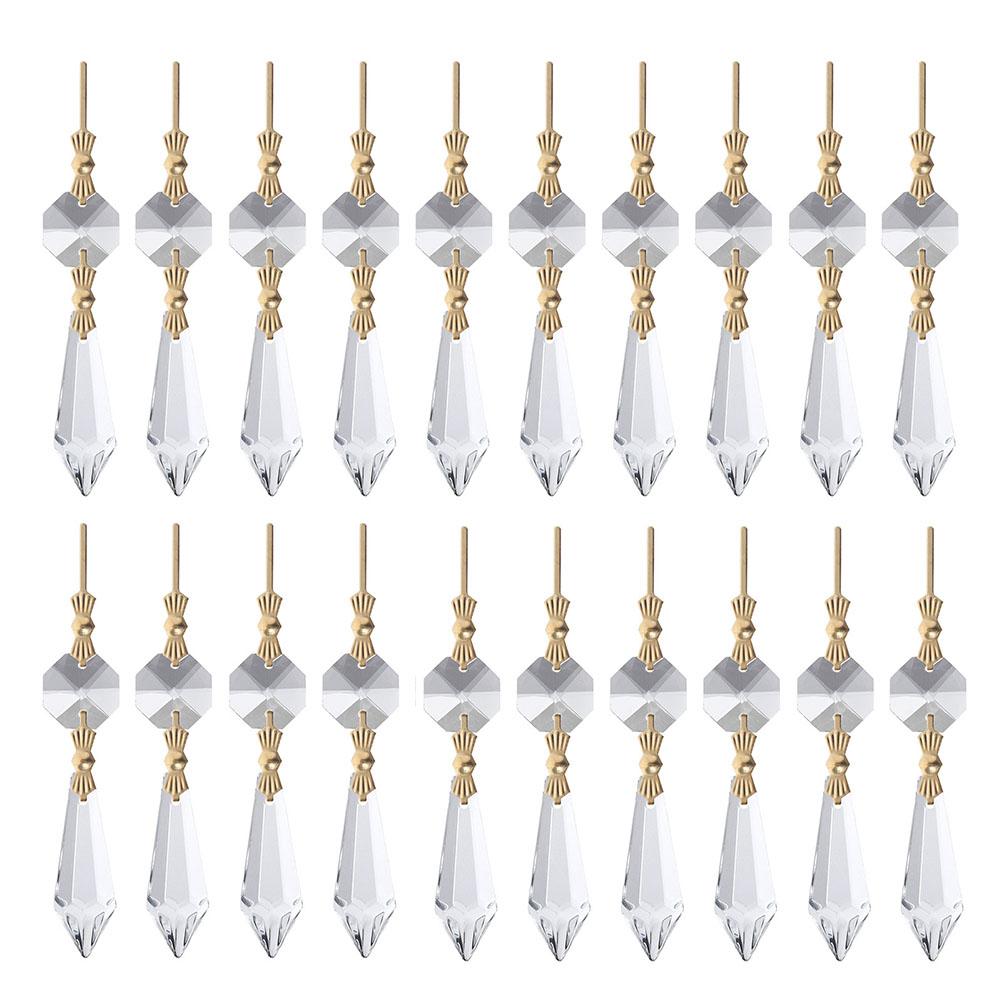 20-piece Clear Crystals Icicle Prisms AB Crystals U-shaped Teardrop-shaped Prisms Chandelier Glass Crystals Pendant