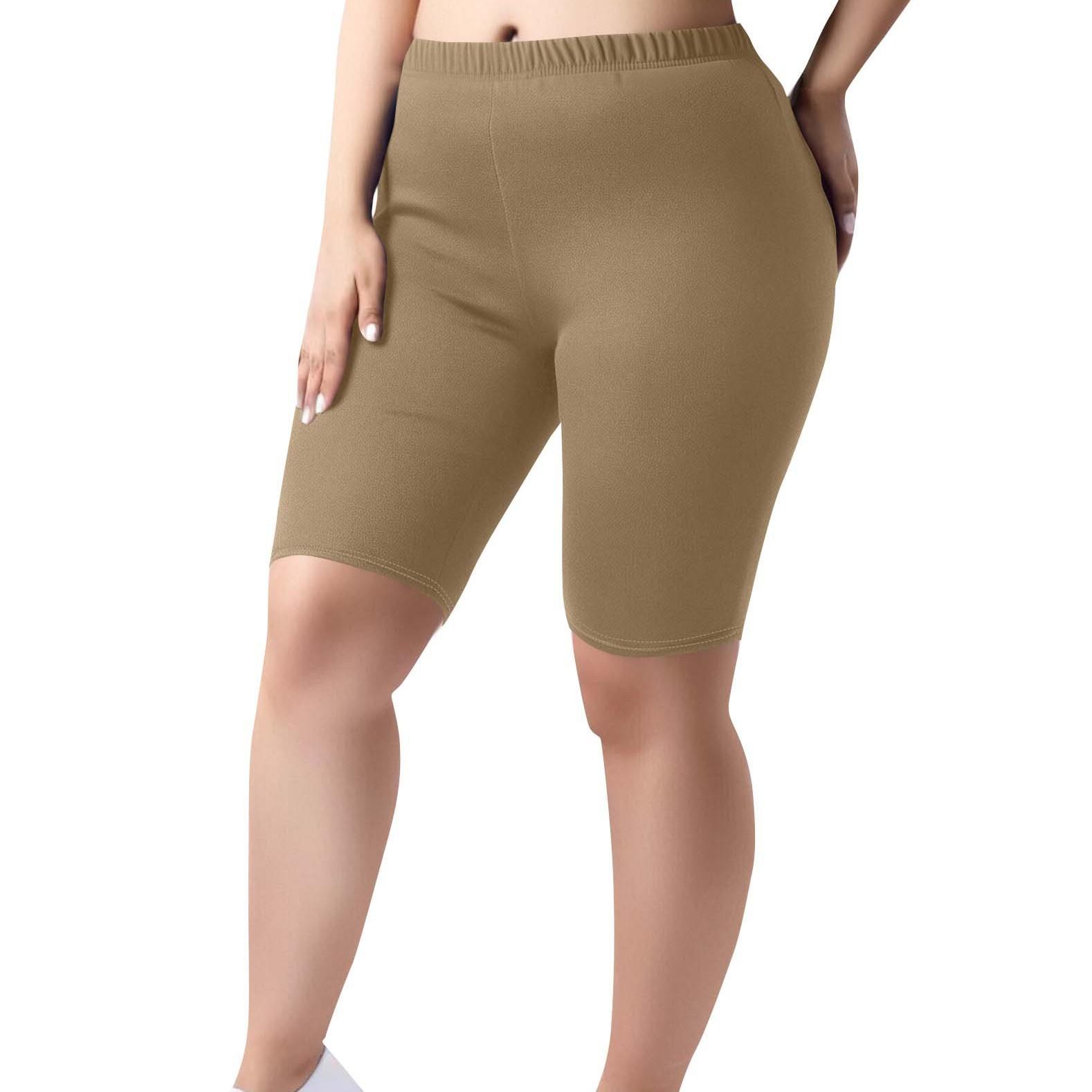 

Женские бесшовные брюки с высокой талией и высокой талией, однотонные брюки для йоги, пять штанов для тренировок XL хаки