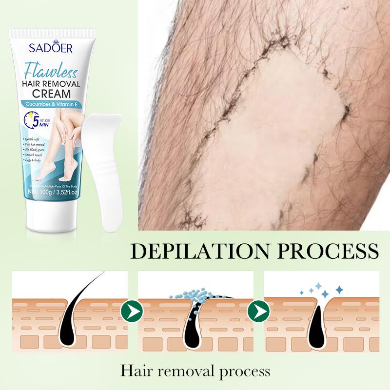 SADOER Smooth Gentle Underarm Hair Removal Cream Botanical VE Hair Removal Cream