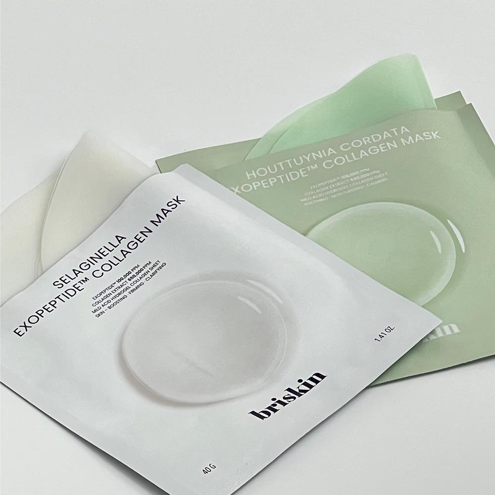 Briskin Exopeptide Collagen Mask 5 Sheets  Resurrection Houttuynia Cordata 