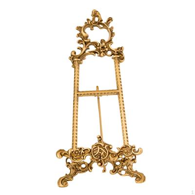 Display Plaque Stand, Brass Easel, Tabletop Stand for Cabinet, Photo Display, Party