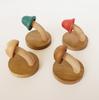 4pcs wooden mushroom clothes and hat hooks Non perforated solid wood clothes hook wall hooks for hanging