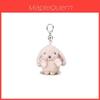 Euro Garden Floral Plush Bunny Keychain With Ears For Bag Decoration Gift