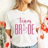 Finger Wedding Ring Graphic Tops for Women Team Bride T-shirt Girls Single Farewell Bachelorette Hen Party Bridal Shower Shirts