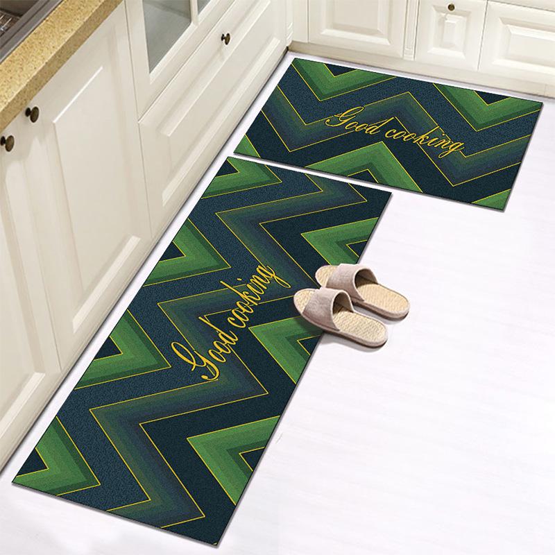 WTEMPO Kitchen Carpet Printed Carpet Thick Foot Mat Floor Mat Simple Door Mat Entrance Door Mat