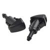 1 Pair Windscreen Washer Spray Black Nozzle Plastic