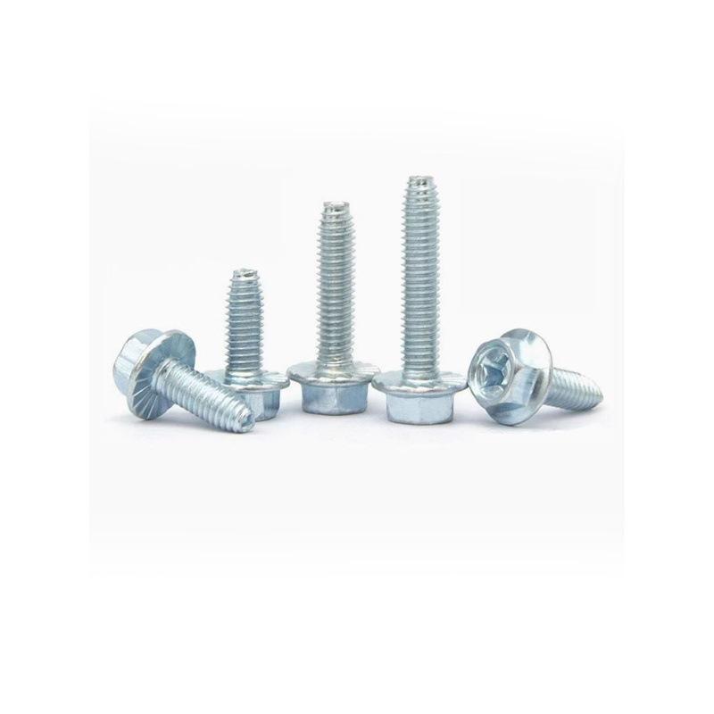 Grade 10.9 Galvanized Hex Flange Anti-slip Self-locking Triangular Thread Self-tapping Screw