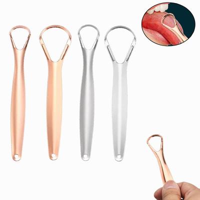 Durable And Safe 1Pc/2/4/10//20/50Pcs Dental Stainless Steel Tongue Scraper Bad Breath Tongue Coating Cleaner Oral Care Tools Large/Small