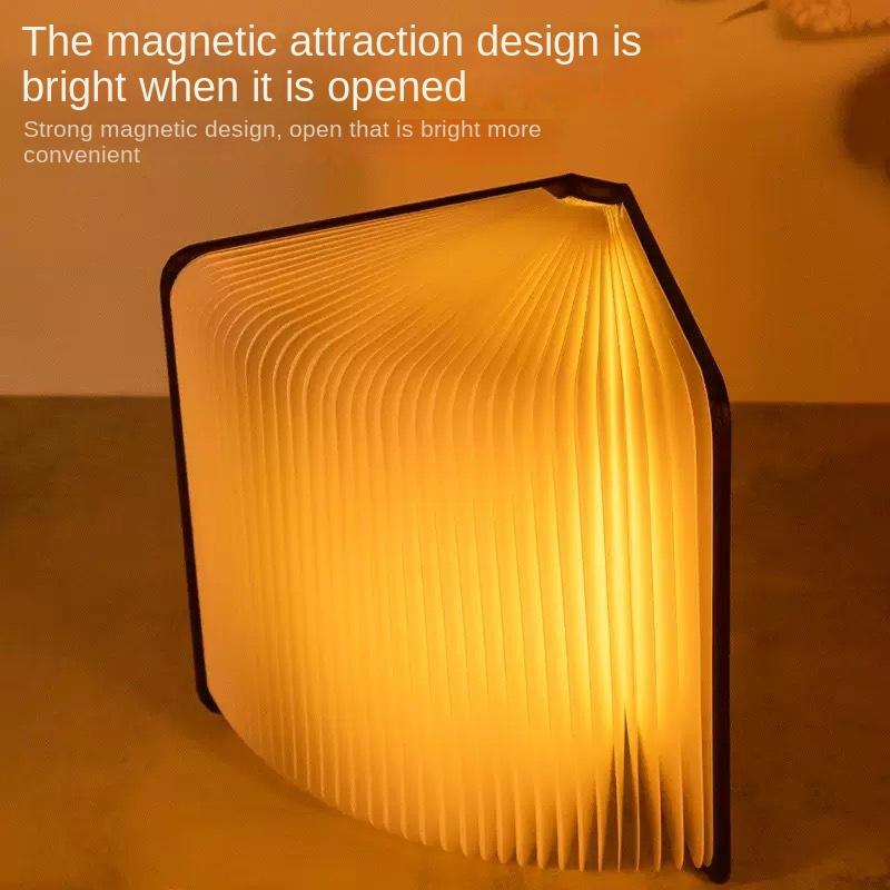 Creative LED Book Night Light, Foldable Glowing Book Lamp, Birthday Gift, Festival Souvenir