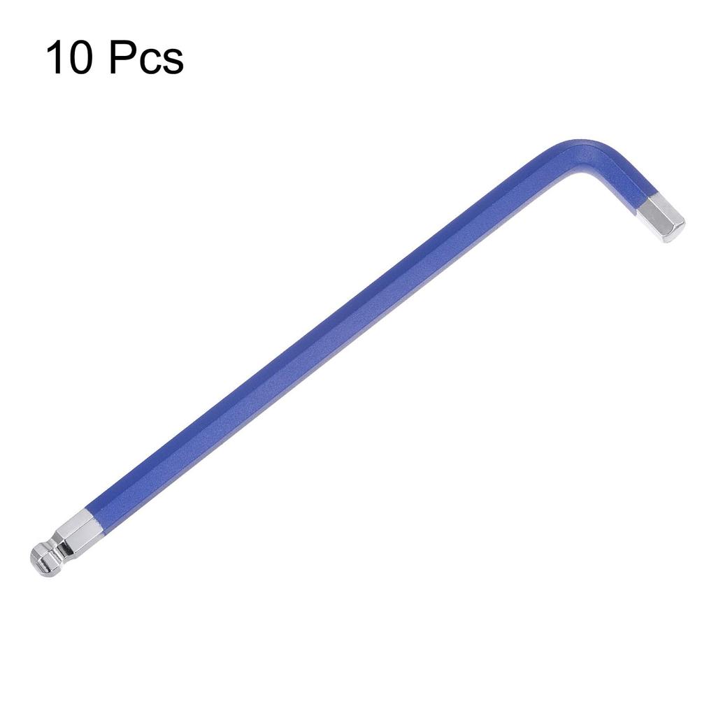 Uxcell Set von 10mm S2 Stahl Kugelkopf Sechskant Langarm Sechskant SAE Schraubenschlüssel für Heimreparaturen 10-teilige Schraubenschlüssel, L-förmig