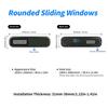Horizontal Sliding RV Window 40.6 X 13in Uv Resistant with Removable Insect Nets for Caravan Camping Trailer Black