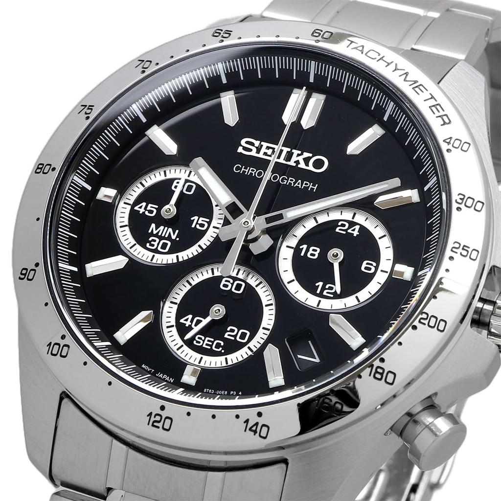 [Seiko] SEIKO 1/5 Second Chronograph Quartz CHRONOGRAPH QUARTZ Watch Men's SBTR013 Black [Official Japanese Product]