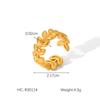 Trendy style titanium steel jewelry, 18K gold stainless steel open ring, oil drop ring, non-fading hand jewelry