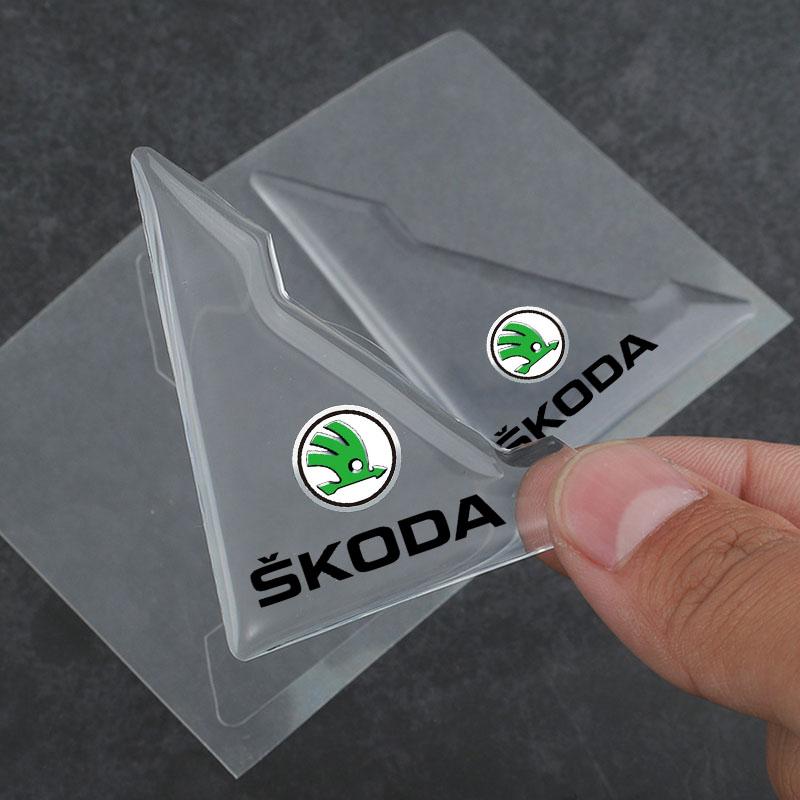 2Pc Car Door Corner Cover Anti-Scratch Protection Sticker Styling for Skoda SCALA Superb Octavia 2 3 A4 A5 Fabia Kamiq Kapoq Kodiaq Rapid