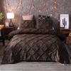 Black Duvet Cover Set Pinch Pleat 2/3pcs King Size Polyester Bedclothes Bedding Sets Luxury Home Hotel Use(no Filling No Sheet)