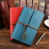 Kraft Loose Leaf Notepad Binder PU Leather Vintage Notebook Paper Replaceable Spiral Note Book