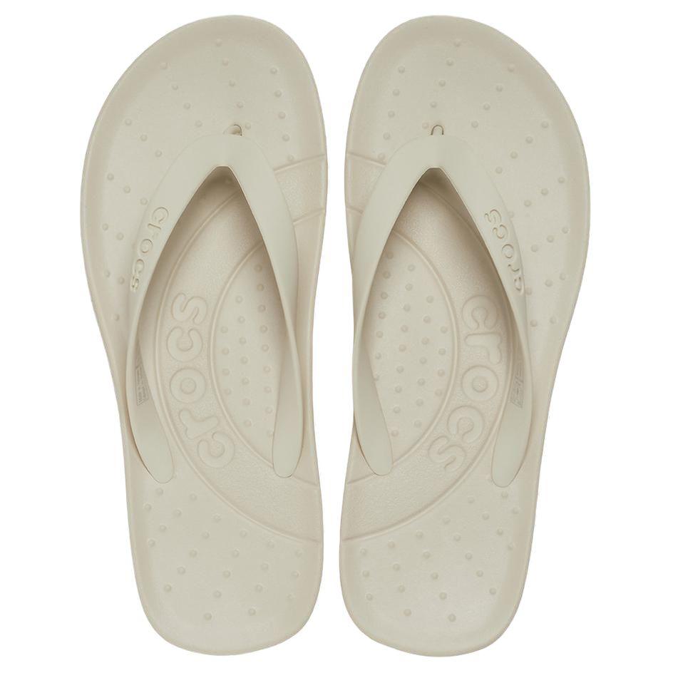 Crocs Fashion Versatile Rubber Sole Non-Slip Flip Flops Unisex Footwear Bone-White 210089-2Y2