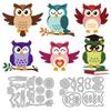 2Pcs 2 Styles Animal Theme Carbon Steel Cutting Dies Stencils for DIY Scrapbooking Photo Album Decorative Embossing Paper Card Owl