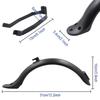 Rear Mudguard Replacement Set for Electric Scooter Daily Commuting Upkeep with ABS Splashes, Support Brackets and Hardware