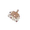 1pc Multi-Function Quilted Makeup Bag Mini Portable Cosmetic Bag Snap Closure Small Storage Bag Travel