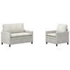Sofa Set 2 Pcs Cream Velvet