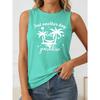 Women's Island Printed Fashion Casual Tank Top