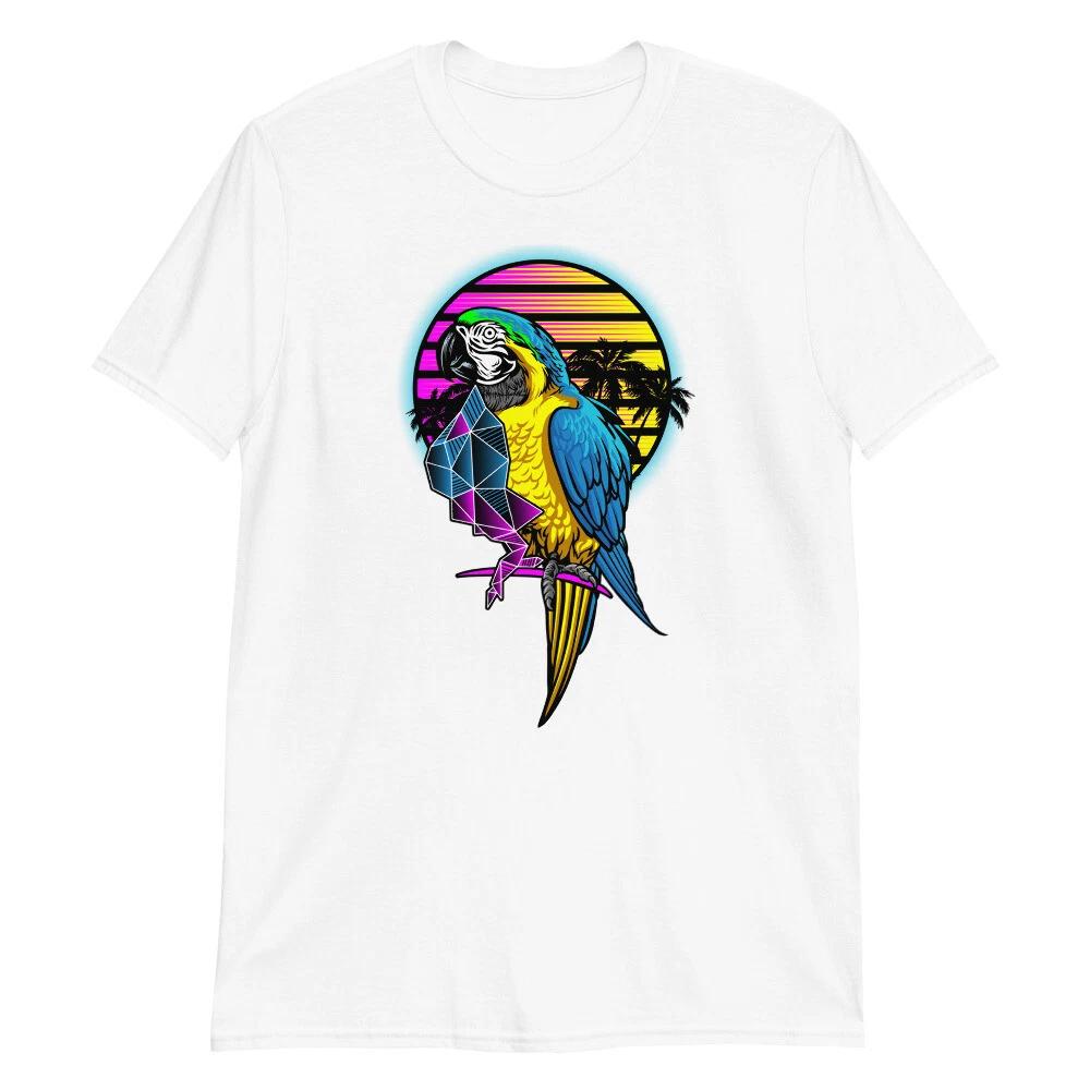Colorful Macaw Parrot with Geo Shapes Short-Sleeve Unisex Children s Children s T Children s T-shirt 110