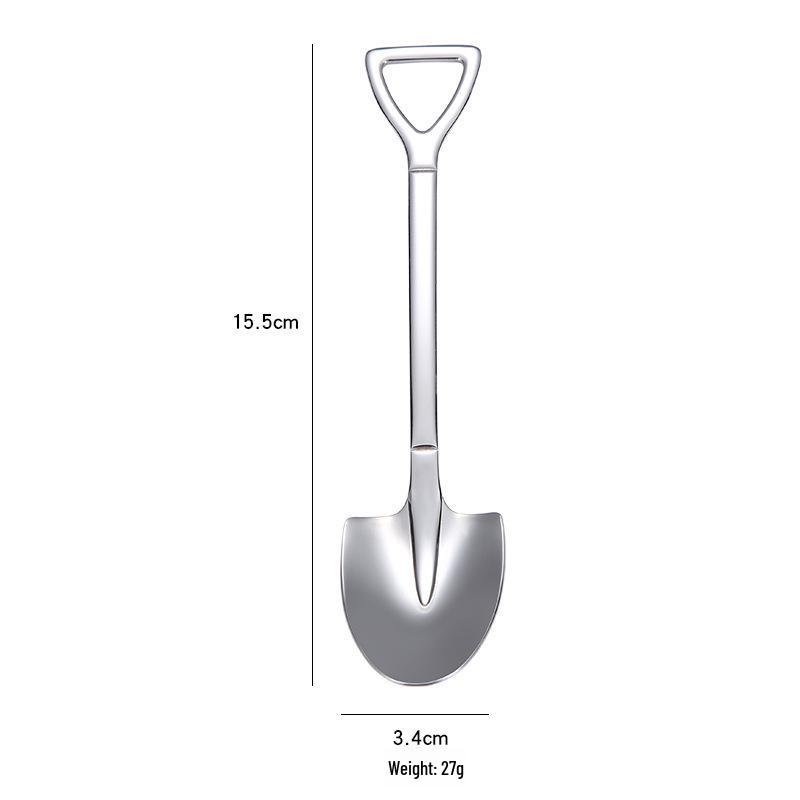 Wassermelonenschaufel und Dessertlöffel aus Edelstahl im Retro-Stil