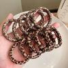 10pcs Leopard Print High Elastic Hair Ties Scrunchie Ties High Elasticity Ponytail Holder Women Girls Hair Rings Rope Accessories