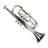 Trumpet 3 Tones 3 Colored Keys Simulation Play Mini Musical for Children Birthday Toy Silver