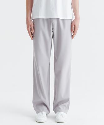 WHOLOVESART Unisex Semi-Wide Elastic Waist Slacks Mystic Gray