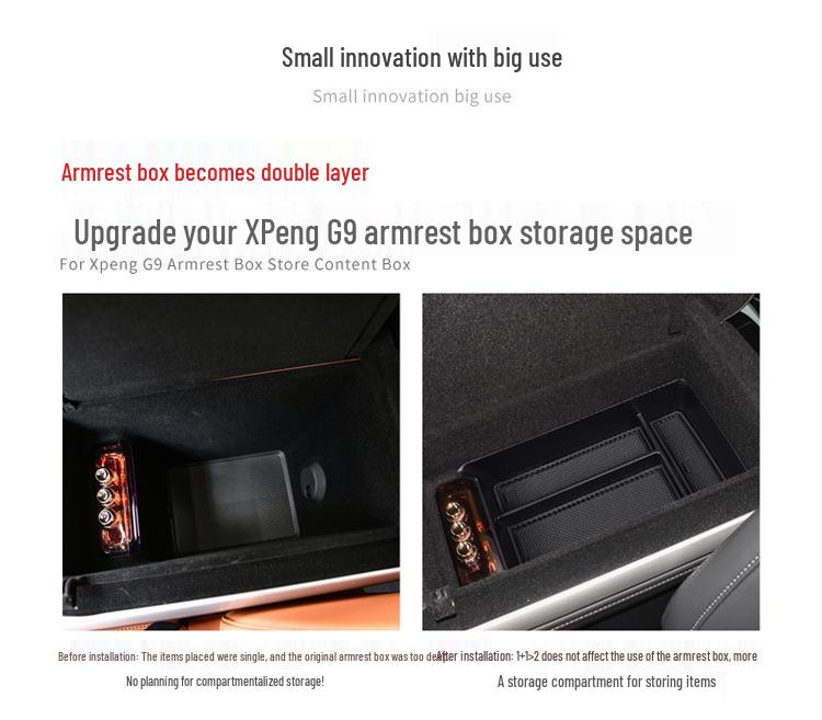 Xiaopeng G9 Armrest Storage Organizer for 2022-2025 Models