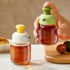 Press-top Glass Oil Bottle,Soy Sauce And Vinegar Condiment Bottle,Home Kitchen Spice Metered Oil Control Bottle