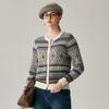 Zhaojun Women's Jacquard Cashmere Cardigan Sweater