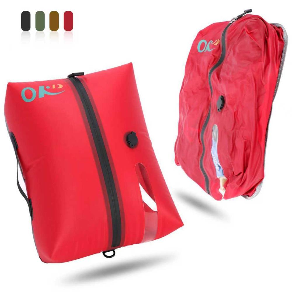 

Многоразовые вакуумные пакеты для путешествий Пылезащитный багаж Вакуумная сумка для хранения рюкзак красный