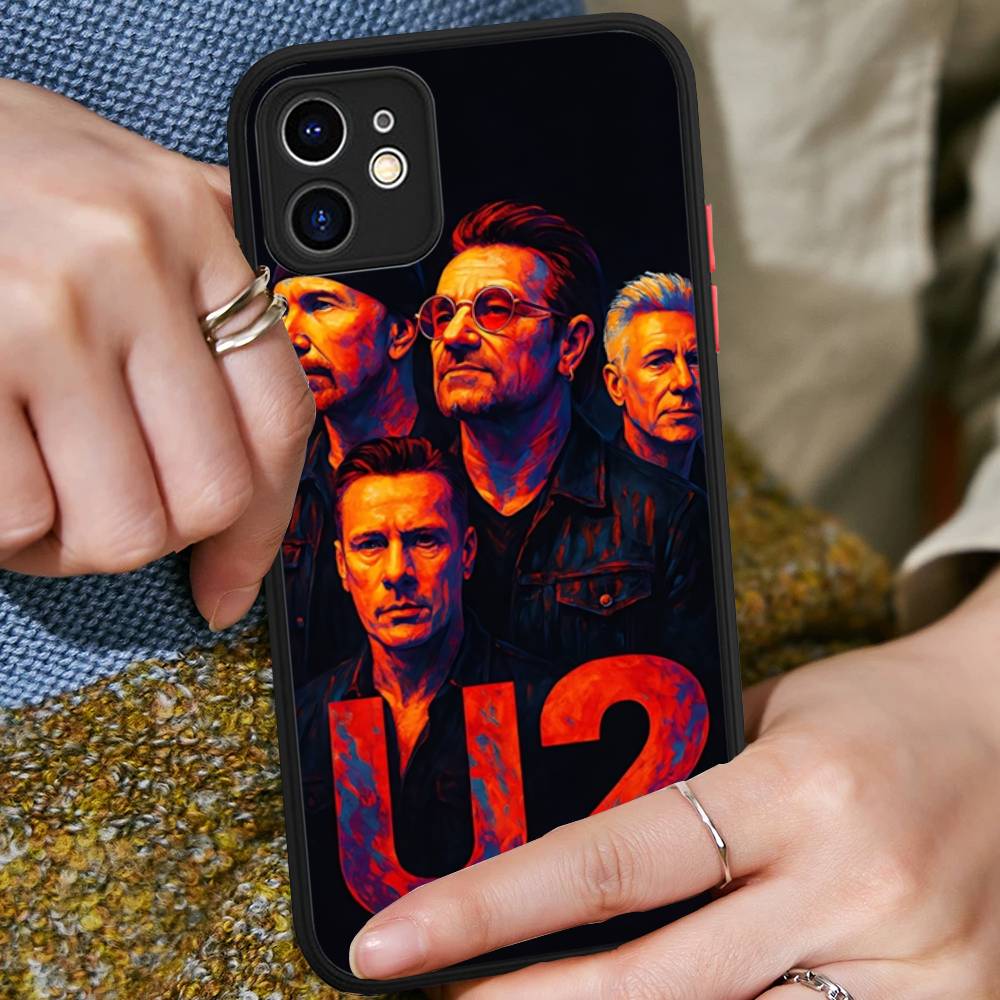 

1pc Famous U-U2 Rock Band Matte Transparent Phone Cover For IPhone Case 16 15 14 13 12 11 Pro Max X XS Max Plus iphone 11pro