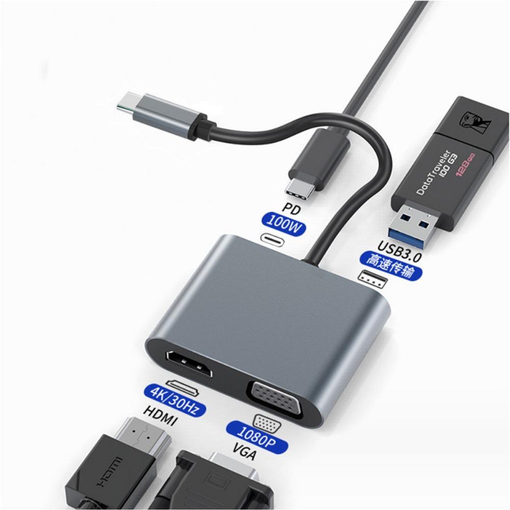 8-in-1 USB C Hub with Ethernet Port Multi Port Adapter Type C Dock for Laptop