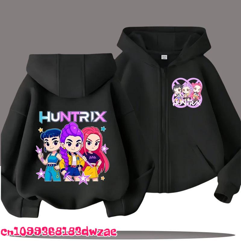 Modischer Anime Grafik Reißverschluss Hoodie Kinder Kapuzenpullover Jungen Mädchen Frühling Herbst Lässige Streetwear Jacke Kinderkleidung