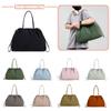 Nylon Solid Color Shoulder Bag Simple Shoulder Handbag for Women and Men Daily Use Travel