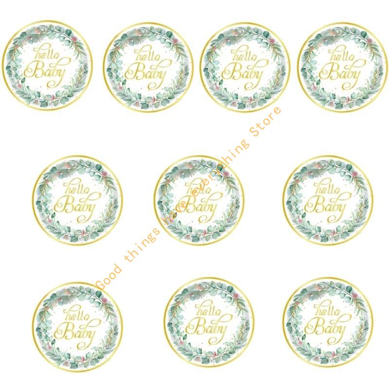 10/20Pcs Disposable Paper Plates Paper Napkins Baby Showers Tableware Supplies for Kids Birthday Baby Showers Parties 55KF
