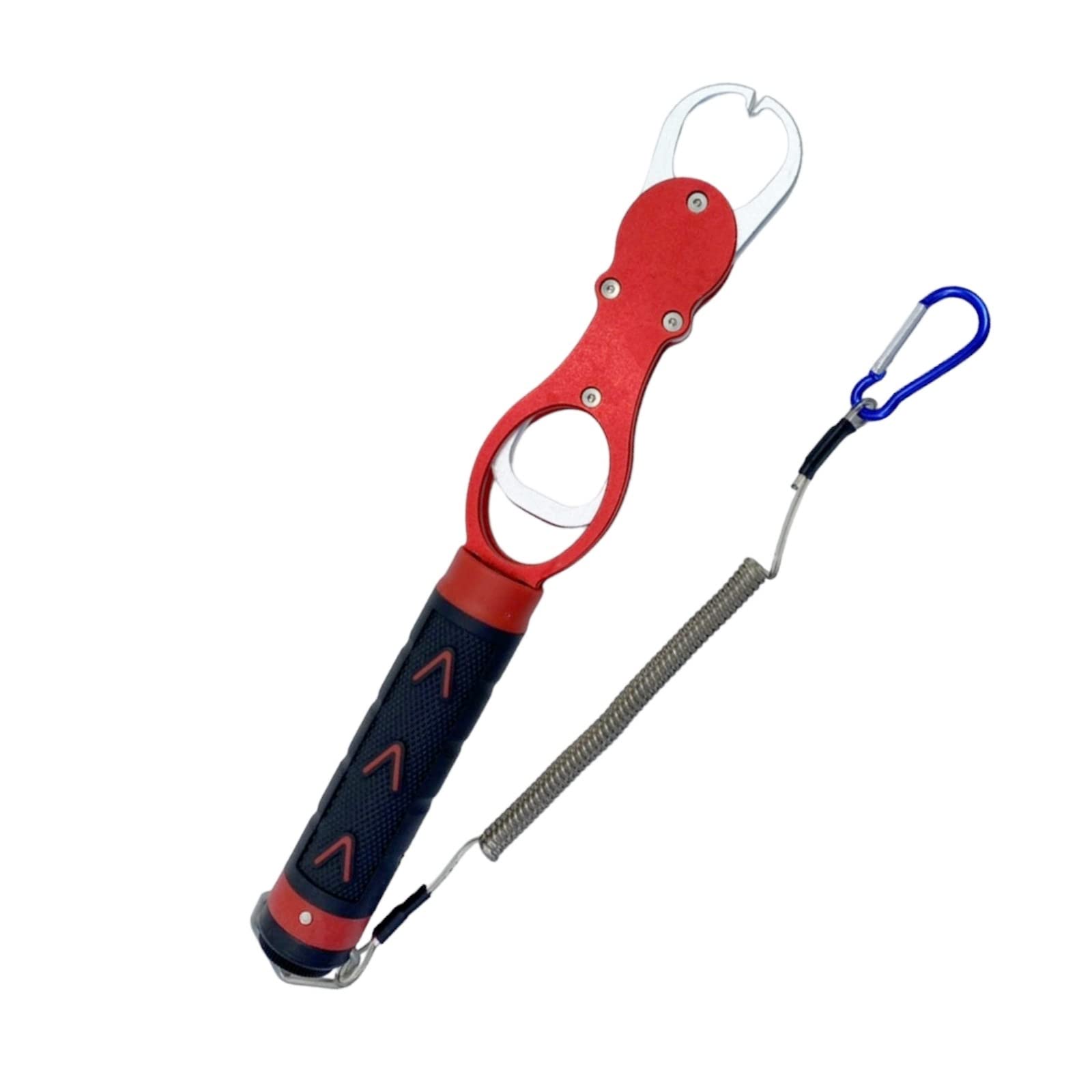 

Lunari Fish Grip Fish Catcher with Fish Measuring Convenient Fish Red Non-Slip Carabiner, Grabber, Tool, Grabber, (Red)