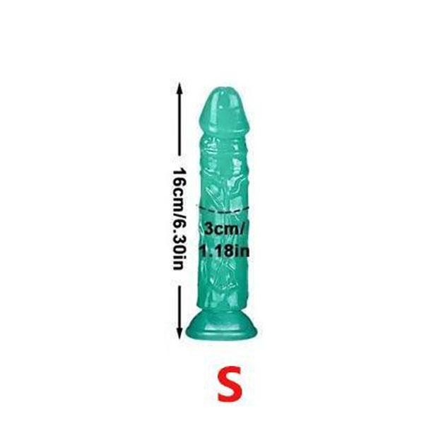 Ny Självlysande Simulerad Phallus Realistisk Kvinnlig Penis med Sugkoppar Överdimensionerad Par Erotiska Sex Vuxenleksaker Manliga Leksaker