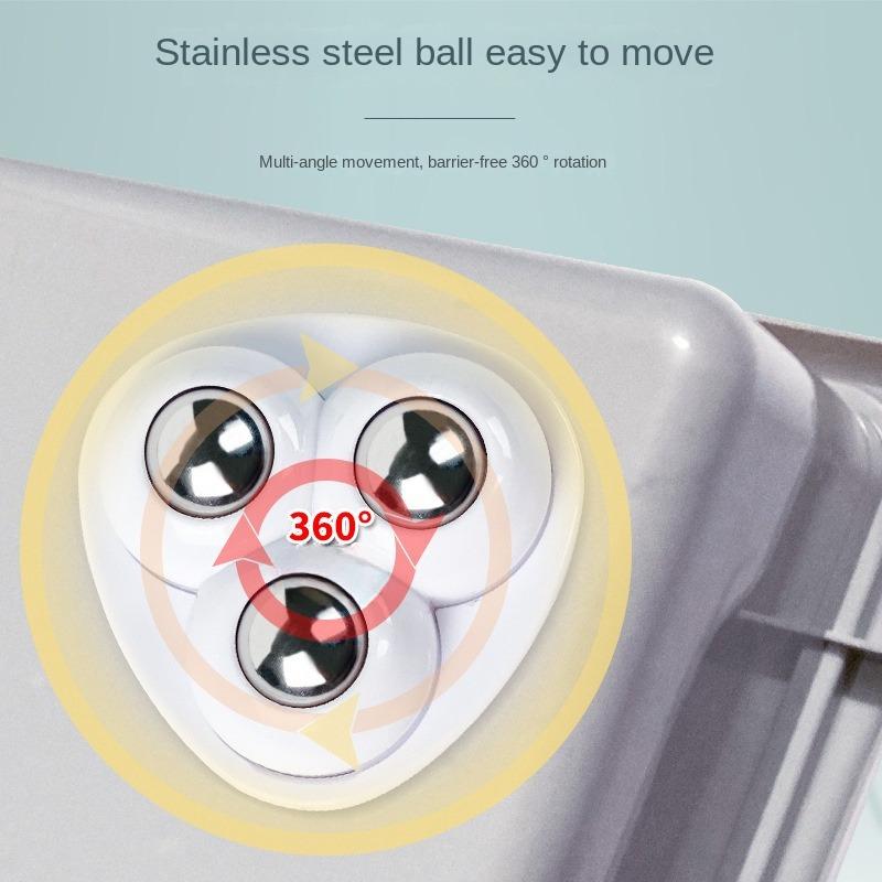 4PCSAdhesive three-bead universal wheel ball-free pulley load-bearing wear-resistant householdhardware universal castors movable