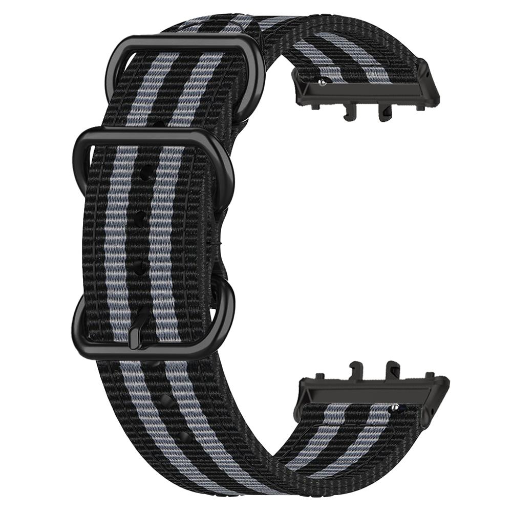For Honor Watch X5 Watch Band Triple Ring Nylon Woven Strap