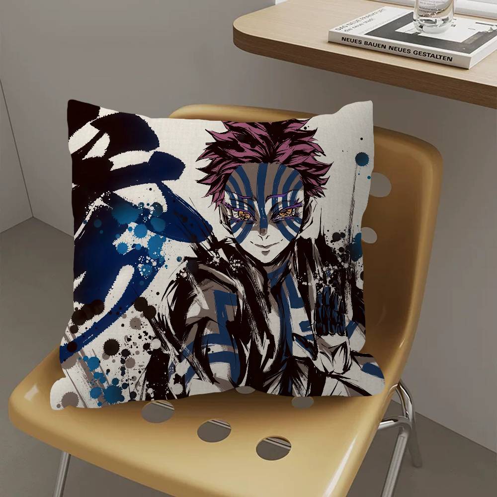 Anime Demon Slayer Kochou Shinobu Stitch Lucky Dragon Pillow Cover Sofa Cushion Cover Home Room Decoration Children Gift