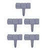 Interlocking Garden Edging 5 Pieces Grey Plastic Landscape Border For Flower Beds Pathways And Lawn Edges 24.5cm
