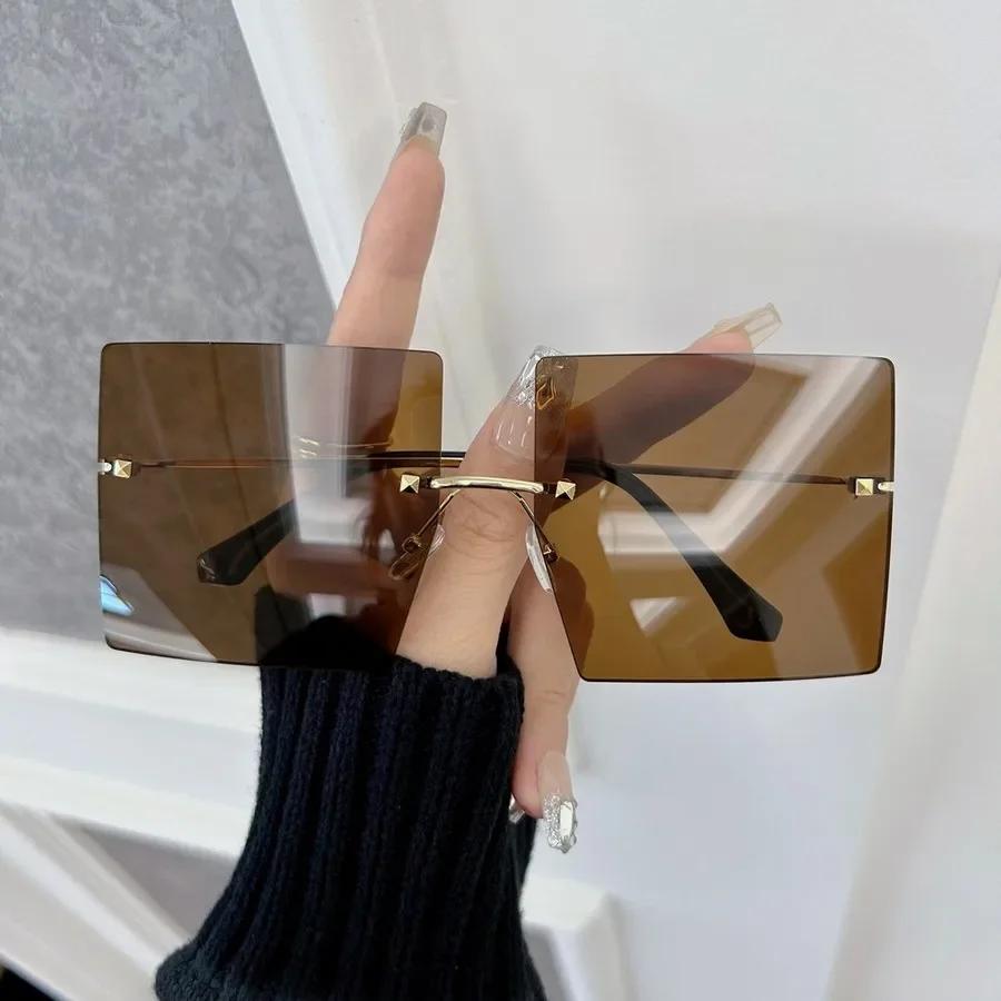 Barevné čtvercové sluneční brýle Dámské Pánské Bezrámové sluneční brýle Ženské Pánské Designová značka Unisex Cestovní Venkovní Oculos De Sol