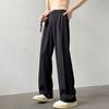 Ανδρικό Παντελόνι Κοστούμι Ίσιο Φαρδύ Πόδι Χαλαρό με Ζώνη Ρυθμιζόμενη Μέση Μονόχρωμο Επίσημο Επαγγελματικό Στυλ Streetwear Μήκος έως τον Αστράγαλο Casual Ρούχο Γραφείου Παντελόνι